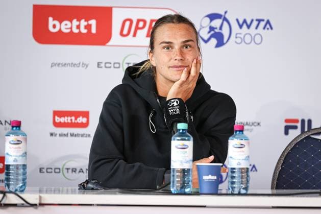 Press conference Aryna SABALENKA, bett1open presented by ecotrans Group, Berlin, LTTC Rot Weiß Berlin, 18 06 2023, Copyright: xClaudioxGärtnerx
