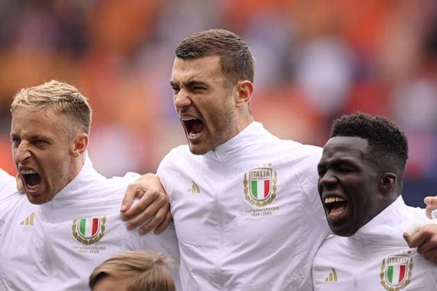 Foto Fabio Ferrari LaPresse 18 Giugno 2023 - Enschede, Paesi Bassi - calcio - Olanda v Italia- Uefa Nations League - Finale 3 4 posto - FC Twente Stadion-Enschede. Nella foto: Alessandro Buongiorno (Italy) June 18, 2023 Enschede, Netherland - sport, calcio - Netherland v Italy - Uefa Nations League - Final 3 4 place - FC Twente Stadion-Enschede. In the pic: Alessandro Buongiorno (Italy)  Copyright: xFabioxFerrari LaPressex