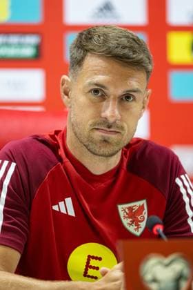 Football - UEFA EURO, EM, Europameisterschaft,Fussball 2024 Qualifying - Group D - Turkey v Wales - MD-1 SAMSUN, TURKEY - Sunday, June 18, 2023: Wales captain Aaron Ramsey during a press conference, PK, Pressekonferenz at the Samsun 19 MayÄ±s Stadium ahead of the UEFA Euro 2024 Qualifying Group D match between Turkey and Wales. SAMSUN Samsun 19 MayÄ±s Stadium SAMSUN PROVINCE TURKEY  Copyright: xDavidxRawcliffex P2023-06-18-Turkey_Wales_MD-1-20