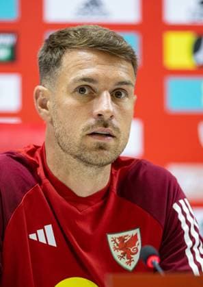 Football - UEFA EURO, EM, Europameisterschaft,Fussball 2024 Qualifying - Group D - Turkey v Wales - MD-1 SAMSUN, TURKEY - Sunday, June 18, 2023: Wales captain Aaron Ramsey during a press conference, PK, Pressekonferenz at the Samsun 19 MayÄ±s Stadium ahead of the UEFA Euro 2024 Qualifying Group D match between Turkey and Wales. SAMSUN Samsun 19 MayÄ±s Stadium SAMSUN PROVINCE TURKEY  Copyright: xDavidxRawcliffex P2023-06-18-Turkey_Wales_MD-1-21