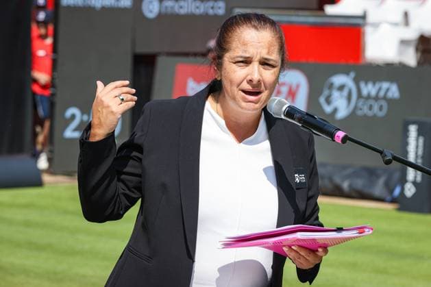 Draw of the main draw with Cristina Romero WTA Supervisor , bett1open presented by ecotrans Group, Berlin, LTTC Rot Weiß Berlin, 18 06 2023, Copyright: xClaudioxGärtnerx