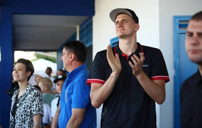 NIKOLA JOKIC NIKOLA JOKIC basketball player of Denver Nuggets champion of NBA, Basketball Herren, USA and nationakl team of Serbia attends horse race in his hometown Sombor, Serbia 18.06.2023. BASKETBALL, SERBIA, HIPPODROME, RACE TRACK, DENVER NUGGETS Sombor Serbia Copyright: xMNxPRESSxPHOTO MNxPressxphotox
