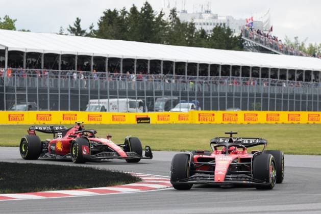 F1 Grand Prix Of Canada Carlos Sainz and Charles Leclerc of Ferrari during the Formula 1 Grand Prix of Canada at Circuit Gilles Villeneuve in Montreal, Canada on June 18, 2023. Montreal Canada  Copyright: xJakubxPorzyckix originalFilename:porzycki-f1grandp230618_npfNe.jpg