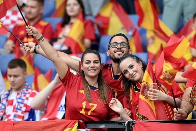 Fußball, Nations League, Finale, Kroatien - Spanien Db Rotterdam (Olanda) 18 06 2023 - finale Nations League Croazia-Spagna foto Daniele Buffa Image nella foto: tifosi Spagna 
