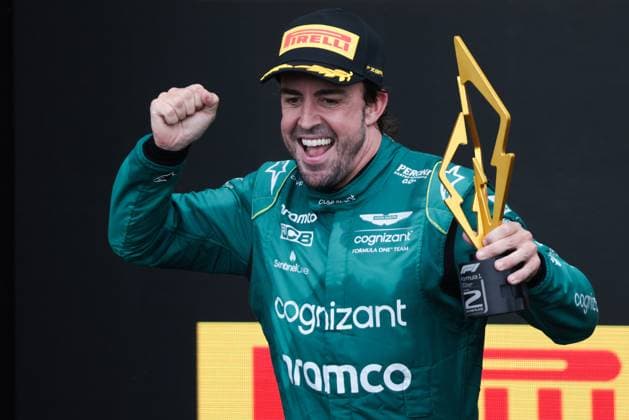 F1 Grand Prix Of Canada Fernando Alonso of Aston Martin Aramco on the podium after the Formula 1 Grand Prix of Canada at Circuit Gilles Villeneuve in Montreal, Canada on June 18, 2023. Montreal Canada  Copyright: xJakubxPorzyckix originalFilename:porzycki-f1grandp230618_npWh7.jpg
