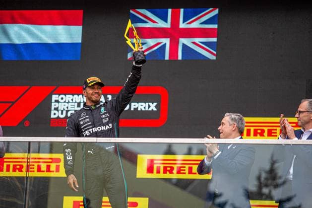 Podium of the race. Max Verstappen (NED) Redbull Racing RB19. Fernando Alonso (SPA) Aston Martn AMR23. Lewis Hamilton (GBR) Mercedes W14 E Performance..during the Race on Sunday 18th June - FORMULA 1 PIRELLI GRAND PRIX DU CANADA 2023 - from 15th to 18th June 2023 at Circuit Gilles Villeneuve, Montreal, Quebec, Canada Montreal Canada - ZUMAc04_ 20230618_zaf_c04_037 Copyright: xStefanoxFacchinx