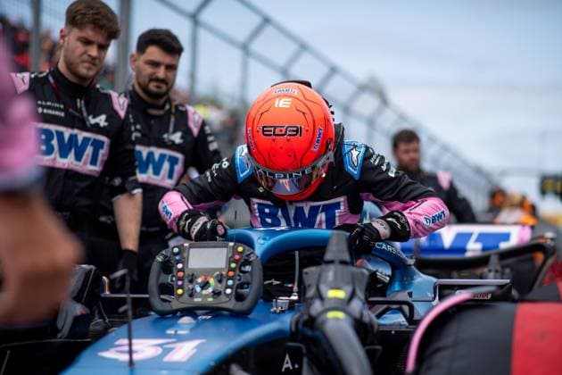 Esteban Ocon FRA, BWT Alpine F1 Team, 31 gets out of the car, grid, CAN, Formula 1 World Championship, Canadian Grand Prix, Circuit de Gilles Villeneuve Montreal, race, 18 06 2023 CAN, Formula 1 World Championship, Canadian Grand Prix, Circuit de Gilles Villeneuve Montreal, race, 18 06 2023 Montreal Copyright: xEibner Memmlerx EP_MMR