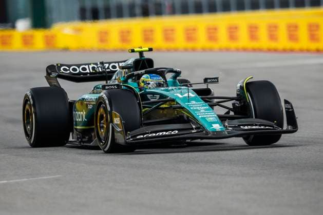 14 ALONSO Fernando (spa), Aston Martin F1 Team AMR23, action during the Formula 1 Pirelli Grand Prix du Canada, 8th round of the 2023 Formula One World Championship, WM, Weltmeisterschaft from June 16 to 18, 2023 on the Circuit Gilles Villeneuve, in MontrÃ al, Canada - F1 - CANADIAN GRAND PRIX 2023 - RACE DPPI Panoramic  00123021__R3_3459