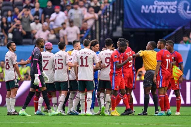 RECORD DATE NOT STATED CONCACAF NATIONS LEAGUE 2022-2023 Panama vs Mexico Third Place Cesar Blackman of Panama during the game Panama vs Mexico (Mexican national team, Nationalteam , corresponding to Third Place of Final Four of the CONCACAF Nations League 2022-2023, at Allegiant Stadium, on June 18, 2023. <br><br> Cesar Blackman de Panama durante el partido Panama vs Mexico (Seleccion Mexicana), correspondiente por el Tercer Lugar de la Final Four de la Liga de Naciones CONCACAF 2022-2023, en el Allegiant Stadium, el 18 de junio de 2023. LAS VEGAS NEVADA ESTADOS UNIDOS  Copyright: xJorgexMartinezx 20230618173346_CNL_23_3RD_PAN_MEX_MLACKMAN210