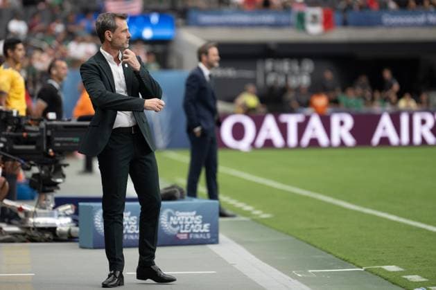 RECORD DATE NOT STATED CONCACAF NATIONS LEAGUE 2022-2023 Panama vs Mexico Third Place Diego Cocca head coach of Mexico during the game Panama vs Mexico (Mexican national team, Nationalteam , corresponding to Third Place of Final Four of the CONCACAF Nations League 2022-2023, at Allegiant Stadium, on June 18, 2023. <br><br> Diego Cocca Director Tecnico de Mexico durante el partido Panama vs Mexico (Seleccion Mexicana), correspondiente por el Tercer Lugar de la Final Four de la Liga de Naciones CONCACAF 2022-2023, en el Allegiant Stadium, el 18 de junio de 2023. LAS VEGAS NEVADA ESTADOS UNIDOS  Copyright: xDavidxLeahx 20230618181231_CNL_23_3RD_PAN_MEX_COCCA317