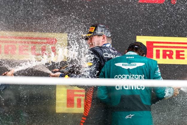 1 Max Verstappen NLD, Oracle Red Bull Racing , 14 Fernando Alonso ESP, Aston Martin Aramco Cognizant F1 Team , F1 Grand Prix of Canada at Circuit Gilles Villeneuve on June 18, 2023 in Montreal, Canada Photo by HOCH ZWEI Montreal Canada