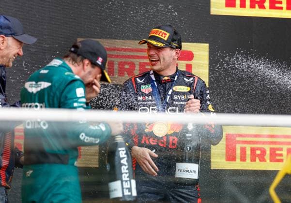 Adrian Newey GBR, Oracle Red Bull Racing , 14 Fernando Alonso ESP, Aston Martin Aramco Cognizant F1 Team , 1 Max Verstappen NLD, Oracle Red Bull Racing , F1 Grand Prix of Canada at Circuit Gilles Villeneuve on June 18, 2023 in Montreal, Canada Photo by HOCH ZWEI Montreal Canada