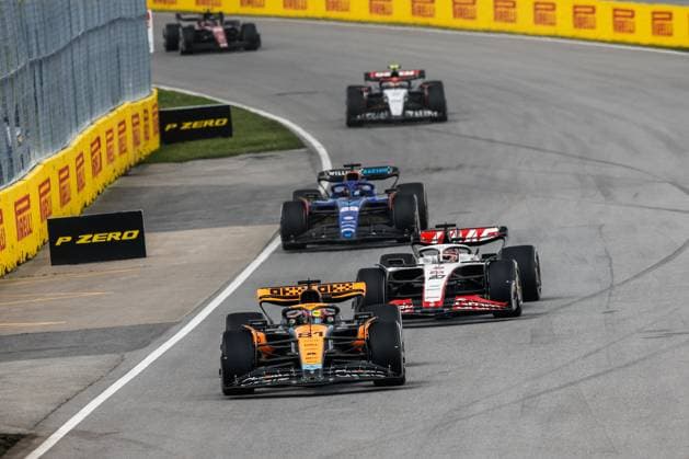 81 Oscar Piastri AUS, McLaren F1 Team , 20 Kevin Magnussen DNK, MoneyGram Haas F1 Team , F1 Grand Prix of Canada at Circuit Gilles Villeneuve on June 18, 2023 in Montreal, Canada Photo by HOCH ZWEI Montreal Canada