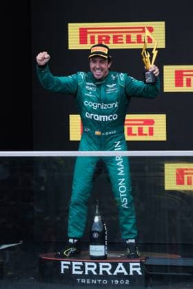 F1 Grand Prix Of Canada Fernando Alonso of Aston Martin Aramco on the podium after the Formula 1 Grand Prix of Canada at Circuit Gilles Villeneuve in Montreal, Canada on June 18, 2023. Montreal Canada  Copyright: xJakubxPorzyckix originalFilename:porzycki-f1grandp230618_np4rZ.jpg