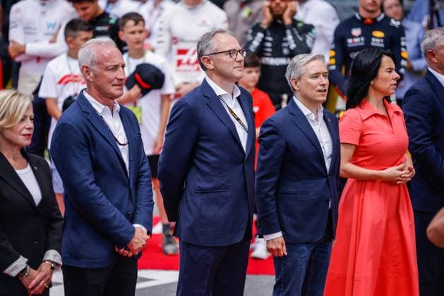 Gregory Greg Maffei USA, Liberty Media CEO , Stefano Domenicali ITA, President CEO of Formula 1 Group , F1 Grand Prix of Canada at Circuit Gilles Villeneuve on June 18, 2023 in Montreal, Canada Photo by HOCH ZWEI Montreal Canada