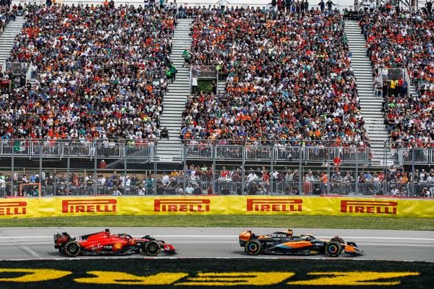 4 Lando Norris GBR, McLaren F1 Team , 16 Charles Leclerc MCO, Scuderia Ferrari , F1 Grand Prix of Canada at Circuit Gilles Villeneuve on June 18, 2023 in Montreal, Canada Photo by HOCH ZWEI Montreal Canada
