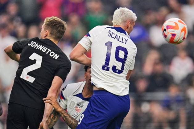 RECORD DATE NOT STATED CONCACAF NATIONS LEAGUE 2022-2023 Canada vs United States Final (L-R), Alistair Johnston of Canada and Joseph Scally of USA during the game Canada vs United States (USA), corresponding to Great Final Four of the CONCACAF Nations League 2022-2023, at Allegiant Stadium, on June 18, 2023. <br><br> (I-D), Alistair Johnston de Canada y Joseph Scally de USA durante el partido Canada vs Estados Unidos (EUA), correspondiente a la Gran Final del Final Four de la Liga de Naciones CONCACAF 2022-2023, en el Allegiant Stadium, el 18 de junio de 2023. LAS VEGAS NEVADA ESTADOS UNIDOS  Copyright: xJorgexMartinezx 20230618201418_CNL_23_F_CAN_USA_SCALLY90