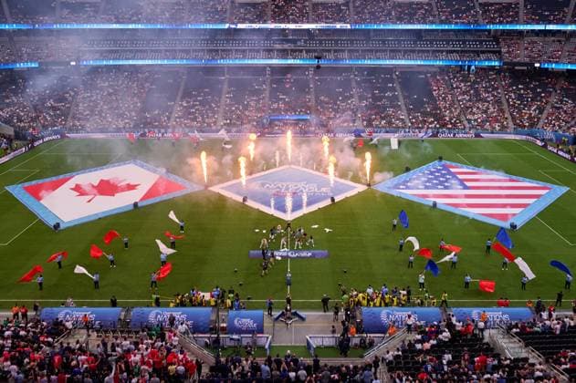 RECORD DATE NOT STATED CONCACAF NATIONS LEAGUE 2022-2023 Canada vs United States Final General View during the game Canada vs United States (USA), corresponding to Great Final Four of the CONCACAF Nations League 2022-2023, at Allegiant Stadium, on June 18, 2023. <br><br> Vista General durante el partido Canada vs Estados Unidos (EUA), correspondiente a la Gran Final del Final Four de la Liga de Naciones CONCACAF 2022-2023, en el Allegiant Stadium, el 18 de junio de 2023. LAS VEGAS NEVADA ESTADOS UNIDOS  Copyright: xCristianxdexMarchenax 20230618202953_CNL_23_F_CAN_USA_GENERAL130