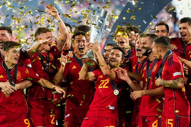 Bilder des Jahres 2023, Sport 06 Juni Sport Themen der Woche KW24 Sport Bilder des Tages Nations League: Croatia v Spain Rotterdam - Jesus Navas team of spain during the match between Croatia v Spain at Stadion Feijenoord De Kuip on 18 June 2023 in Rotterdam, Netherlands. Copyright: xTomxBodex