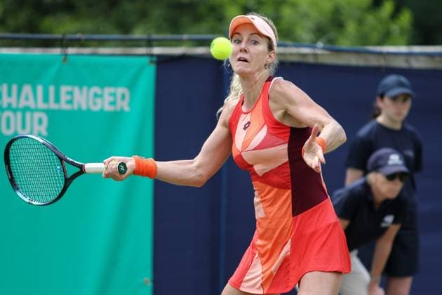 Ilkley Tennis Club, Ilkley, England, June 19th 2023: Urszula Radwanska during the W100 Ilkley against Raluca Serban at Ilkley Tennis Club (Sean Chandler SPP) Copyright: xSeanxChandlerx xSPPx spp-en-SeChSp-W100 Ilkley - Raluca Serban v Urszula Radwanska - Ilkley Tennis Club-1542