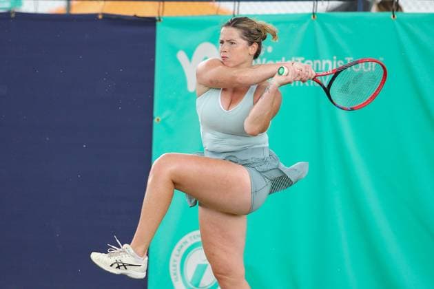 Ilkley Tennis Club, Ilkley, England, June 19th 2023: Sarah Beth Grey during the W100 Ilkley against Zeynep Sonmez at Ilkley Tennis Club (Sean Chandler SPP) Copyright: xSeanxChandlerx xSPPx spp-en-SeChSp-W100 Ilkley - Sarah Beth Grey v Zeynep Sonmez - Ilkley Tennis Club-1803
