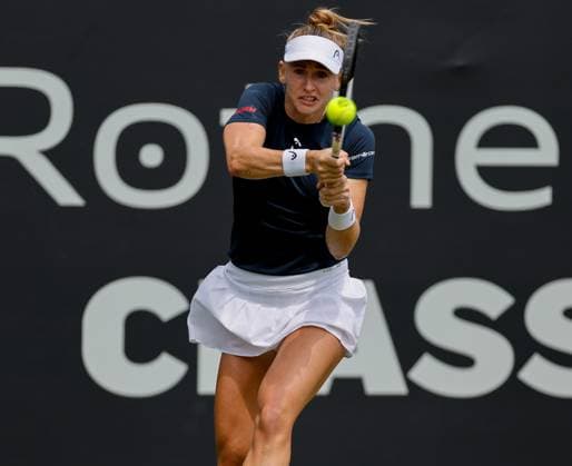 19th June 2023; Edgbaston Priory Club, Birmingham, England: Rothesay Classic Birmingham, Day 1; Jil Teichmann (SUI) in her match against Magdalena Frech (POL)  ActionPlus12521203 RogerxEvans