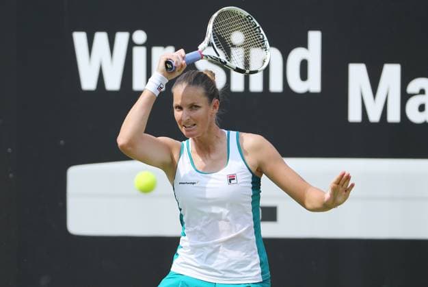 Karolina Pliskova CZE , Centre Court at the tennis facility of LTTC Rot Weiss e V Steffi Graf Stadium Tennis bett1 open WTA 500 tournament on grass women season 2022 2023 19 06 2023