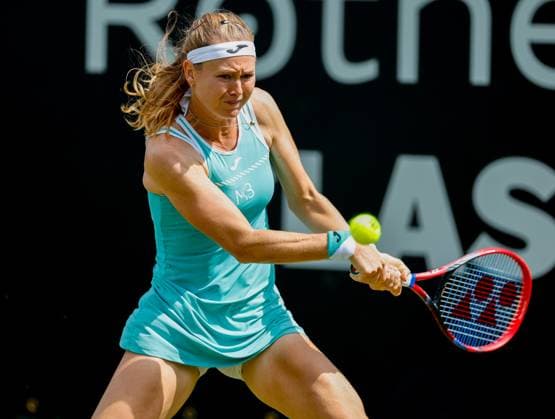 19th June 2023; Edgbaston Priory Club, Birmingham, England: Rothesay Classic Birmingham, Day 1; Marie Bouzkova (CZE) in her match against Bernarda Pera (USA)  ActionPlus12521291 RogerxEvans