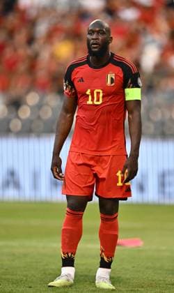 BRUSSELS, BELGIUM - JUNE 17: Romelu Lukaku of Belgium during the UEFA European Qualifiers 2024 match between Belgium and Austria at King Baudouin Stadium on June 17, 2023 in Brussels, B Belgium v Austria - UEFA European Qualifiers 2024 Copyright: xSebastianxFrejx