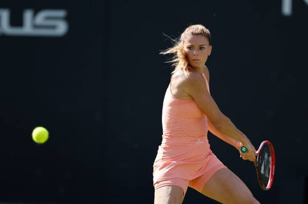 19th June 2023; Edgbaston Priory Club, Birmingham, England: Rothesay Classic Birmingham, Day 1; Camila Giorgi (ITA) during her match against Venus Williams (USA)  ActionPlus12521377 RogerxEvans