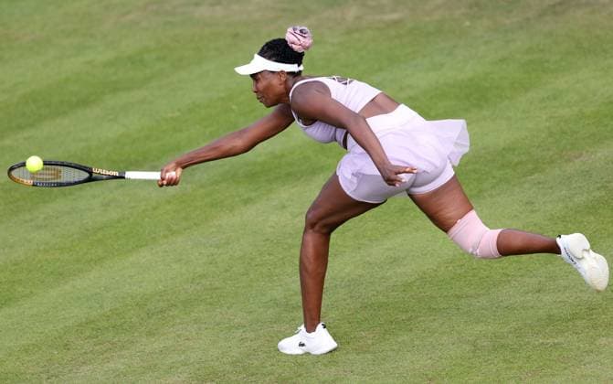 Mandatory Credit: Photo by Ryan Browne Shutterstock (13975088cq) Venus Williams of the USA during her round of 32 match with Camila Giorgi of Italy. Rothesay Classic, Day One, Tennis, Edgbaston Priory Club, Birmingham, UK - 19 Jun 2023 Rothesay Classic, Day One, Tennis, Edgbaston Priory Club, Birmingham, UK - 19 Jun 2023 Copyright: xRyanxBrowne Shutterstockx 13975088cq
