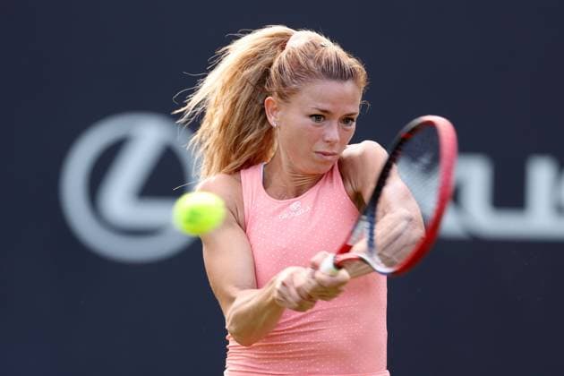 Mandatory Credit: Photo by Ryan Browne Shutterstock (13975088dq) Camila Giorgi of Italy during her round of 32 match with Venus Williams of the USA. Rothesay Classic, Day One, Tennis, Edgbaston Priory Club, Birmingham, UK - 19 Jun 2023 Rothesay Classic, Day One, Tennis, Edgbaston Priory Club, Birmingham, UK - 19 Jun 2023 Copyright: xRyanxBrowne Shutterstockx 13975088dq