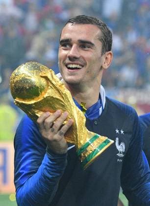 Griezmann Ends Huawei Deal Over Uighurs File photo dated July 15, 2018 of France s Antoine Griezmann lifts the trophy after winning 4-2 the 2018 FIFA World Cup, WM, Weltmeisterschaft, Fussball final football match France v Croatia at Luzhniki stadium in Moscow, Russia. French World Cup-winning soccer star Antoine Griezmann has ended his affiliation with Huawei, saying there are strong suspicions that the Chinese tech giant has contributed to the repression of the mostly Muslim minority Uighurs. The 29-year-old Barcelona forward s announcement on Thursday followed media reports that Huawei has tested facial recognition software intended to help China s surveillance of the group. Photo by Christian Liewig ABACAPRESS.COM Moscow Russia  Copyright: xLiewigxChristian ABACAx 750227_006 LiewigxChristian ABACAx 750227_006