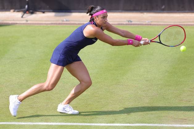 Caroline Garcia, FRA, during first round at 2023 bett1 Open in Berlin, 19 06 2023