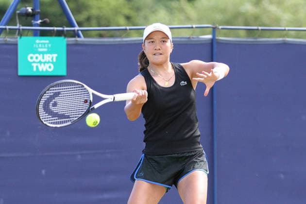 Ilkley Tennis Club, England, June 19th 2023: Harmony Tan during the W100 Ilkley against Jesika Maleckova at Ilkley Tennis Club (Sean Chandler SPP) Copyright: xSeanxChandlerx xSPPx spp-en-SeChSp-W100 Ilkley - Jesika Maleckova v Harmony Tan - Ilkley Tennis Club-1