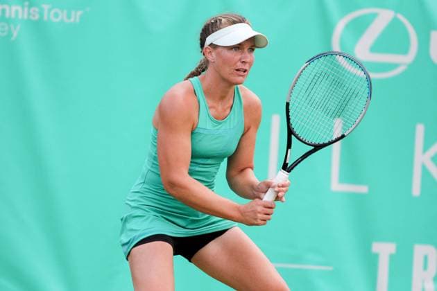 Ilkley Tennis Club, England, June 19th 2023: Maddison Inglis during the W100 Ilkley against Katrina Scott at Ilkley Tennis Club (Sean Chandler SPP) Copyright: xSeanxChandlerx xSPPx spp-en-SeChSp-W100 Ilkley - Katrina Scott v Maddison Inglis - Ilkley Tennis Club-2