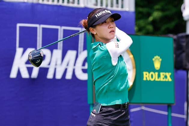 SPRINGFIELD, NJ - JUNE 19: Lydia Ko of New Zealand tees of at the 1st tee during practice for the LPGA, Golf Damen KPMG Women™s PGA, Golf Herren Championship on June 19, 2023 at Baltusrol Golf Club (Lower Course) in Springfield, New Jersey. (Photo by Rich Graessle Icon Sportswire) GOLF: JUN 19 LPGA KPMG Women™s PGA Championship EDITORIAL USE ONLY Icon23061918110
