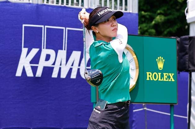 SPRINGFIELD, NJ - JUNE 19: Lydia Ko of New Zealand tees of at the 1st tee during practice for the LPGA, Golf Damen KPMG Women™s PGA, Golf Herren Championship on June 19, 2023 at Baltusrol Golf Club (Lower Course) in Springfield, New Jersey. (Photo by Rich Graessle Icon Sportswire) GOLF: JUN 19 LPGA KPMG Women™s PGA Championship EDITORIAL USE ONLY Icon23061918116