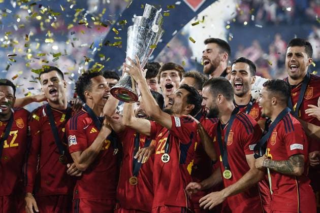 DB Rotterdam (Olanda) 18 06 2023 - finale Nations League Croazia-Spagna foto Daniele Buffa Image nella foto: Spagna 
