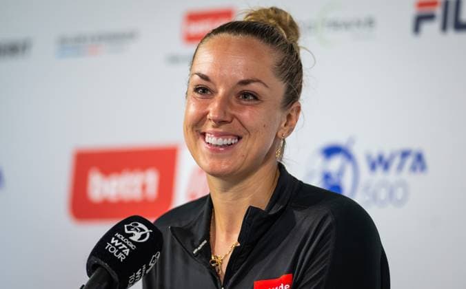 June 19, 2023, BERLIN, GERMANY: Sabine Lisicki talks to the media after the first round of the 2023 bett1 Open WTA, Tennis Damen 500 tennis tournament BERLIN GERMANY - ZUMAa181 20230619_zaa_a181_097 Copyright: xRobxPrangex