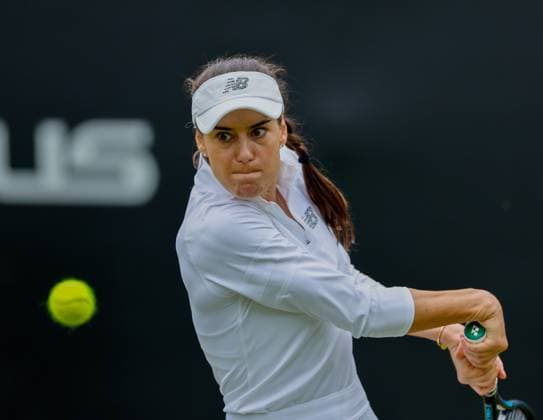 20th June 2023; Edgbaston Priory Club, Birmingham, England: Rothesay Classic Birmingham, Day 2; Sorana Cirstea (ROU) during her match against Ana Bogdan (ROU)  ActionPlus12521547 RogerxEvans