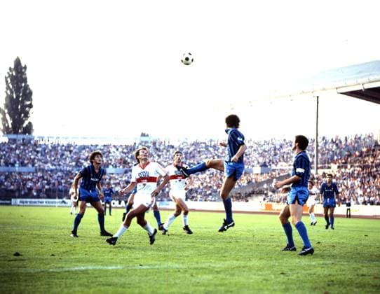 14.08.82 VfB Stuttgart - Inter Mailand Deutschland, Stuttgart, 14.08.1982, Fussball, Bundesliga, Testspiel, VfB Stuttgart - Inter Mailand: . *** 14 08 82 VfB Stuttgart Inter Milan Germany, Stuttgart, 14 08 1982, football, Bundesliga, test match, VfB Stuttgart Inter Milan