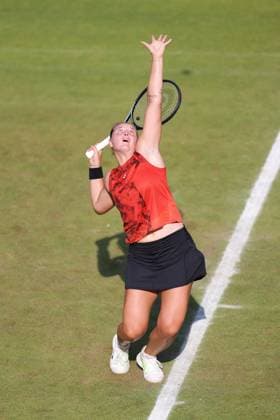 Julie Niemeier, GER, during first round at 2023 bett1 Open in Berlin, 20 06 2023