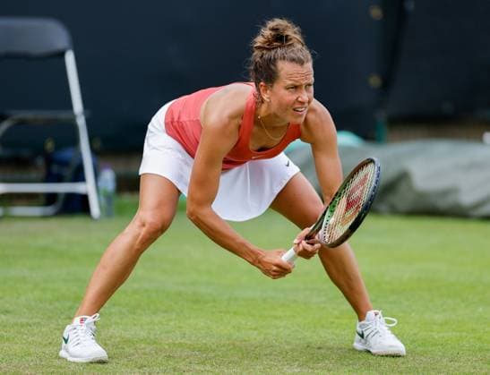 20th June 2023; Edgbaston Priory Club, Birmingham, England: Rothesay Classic Birmingham, Day 2; Barbora Strycova (CZE) during her match against Magdalena Frech (POL)  ActionPlus12521660 RogerxEvans