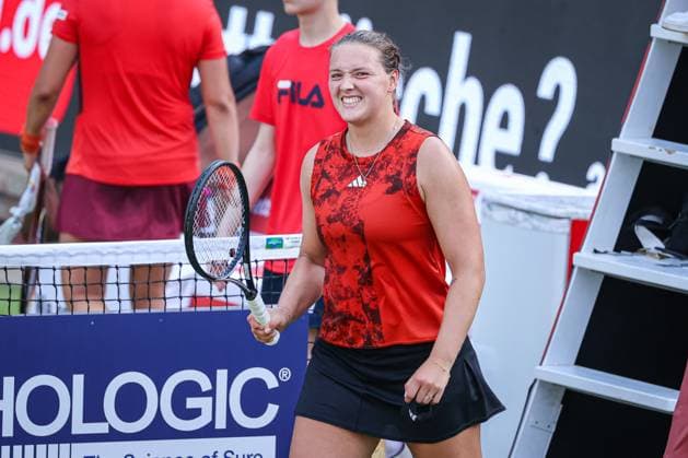 Jule NIEMEIER GER after her win against Ons JABEUR TUN, bett1open presented by ecotrans Group, Berlin, LTTC Rot Weiß Berlin, 20 06 2023, Copyright: xClaudioxGärtnerx