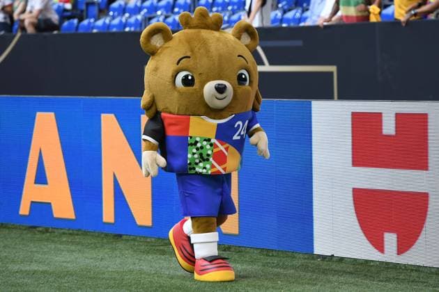 Soccer international match Germany Colombia on 20 06 2023 in the Arena auf Schalke in Gelsenkirchen The new mascot of the EM 2024 EURO 2024 DFB regulations prohibit any use of photographs as image sequences and or quasi video xRx