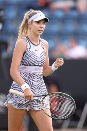 Mandatory Credit: Photo by Ryan Browne Shutterstock (13975264ap) Katie Boulter of Great Britain during her round of 32 game against Lin Zhu of China. Rothesay Classic, Day Two, Tennis, Edgbaston Priory Club, Birmingham, UK - 20 Jun 2023 Rothesay Classic, Day Two, Tennis, Edgbaston Priory Club, Birmingham, UK - 20 Jun 2023 Copyright: xRyanxBrowne Shutterstockx 13975264ap