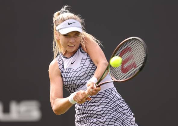 Mandatory Credit: Photo by Ryan Browne Shutterstock (13975264bf) Katie Boulter of Great Britain during her round of 32 game against Lin Zhu of China. Rothesay Classic, Day Two, Tennis, Edgbaston Priory Club, Birmingham, UK - 20 Jun 2023 Rothesay Classic, Day Two, Tennis, Edgbaston Priory Club, Birmingham, UK - 20 Jun 2023 Copyright: xRyanxBrowne Shutterstockx 13975264bf