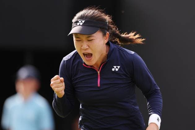 Mandatory Credit: Photo by Ryan Browne Shutterstock (13975264bm) Lin Zhu of China. Rothesay Classic, Day Two, Tennis, Edgbaston Priory Club, Birmingham, UK - 20 Jun 2023 Rothesay Classic, Day Two, Tennis, Edgbaston Priory Club, Birmingham, UK - 20 Jun 2023 Copyright: xRyanxBrowne Shutterstockx 13975264bm
