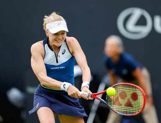 20th June 2023; Edgbaston Priory Club, Birmingham, England: Rothesay Classic Birmingham, Day 2; Harriet Dart (GBR) during her match against Jodie Burrage (GBR)  ActionPlus12521759 RogerxEvans